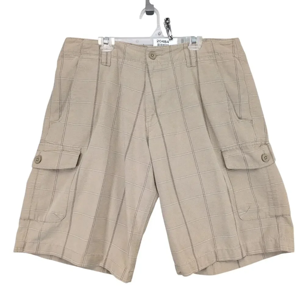 The‎ North Face Axey Men's 34x11 Cargo Shorts Grid Print Cotton Ripstop Gorpcore